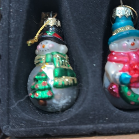 Vintage 2002 Thomas Pacconi Classics Glass Snowman Christmas Tree Ornaments 11 - Picture 9 of 14